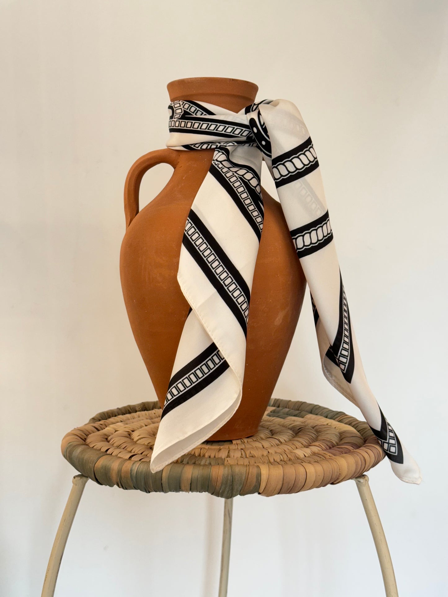 Silk scarf black