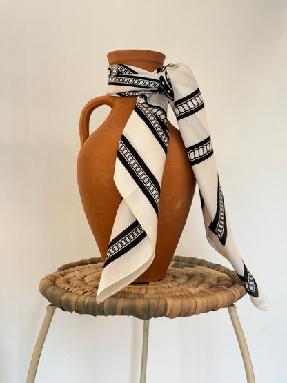 Silk scarf black