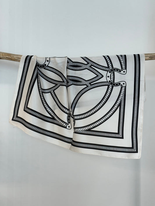 Silk scarf black