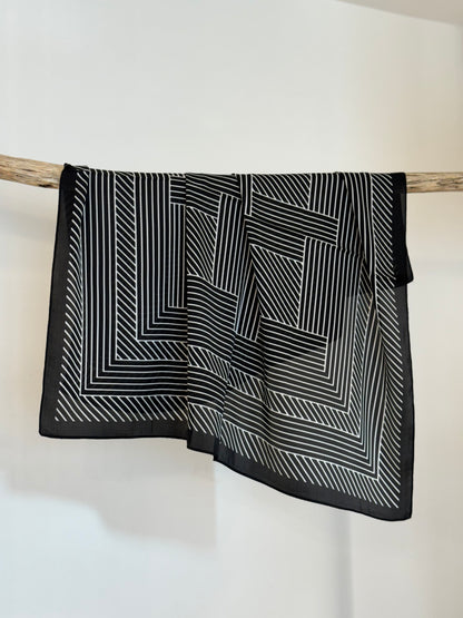 Silk scarf black