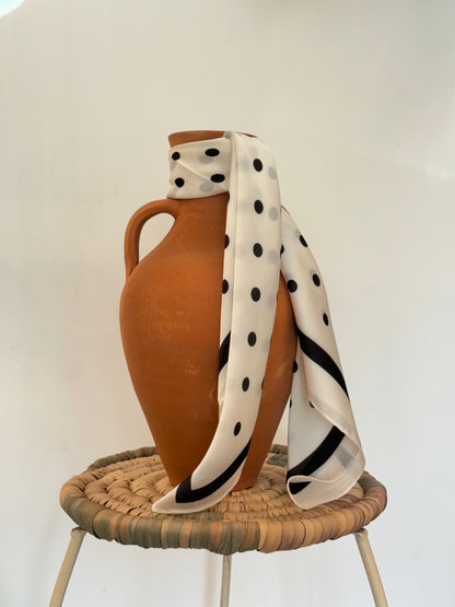 Silk scarf black
