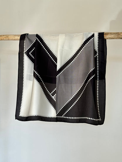 Silk scarf black