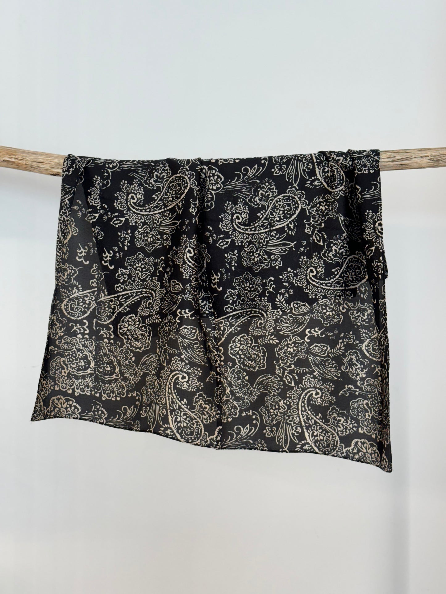 Silk scarf black