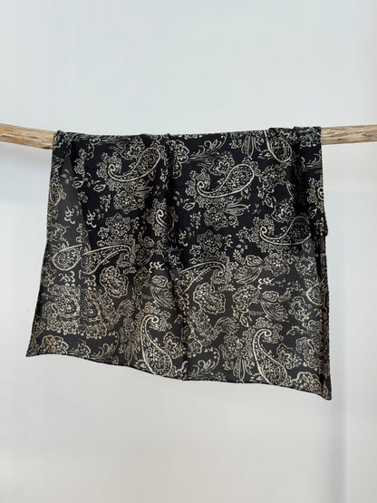 Silk scarf black