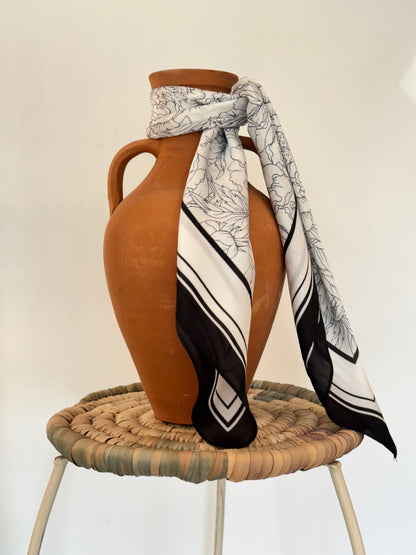 Silk scarf black