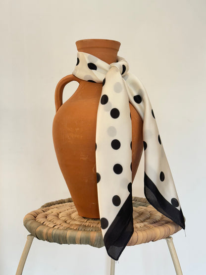 Silk scarf black