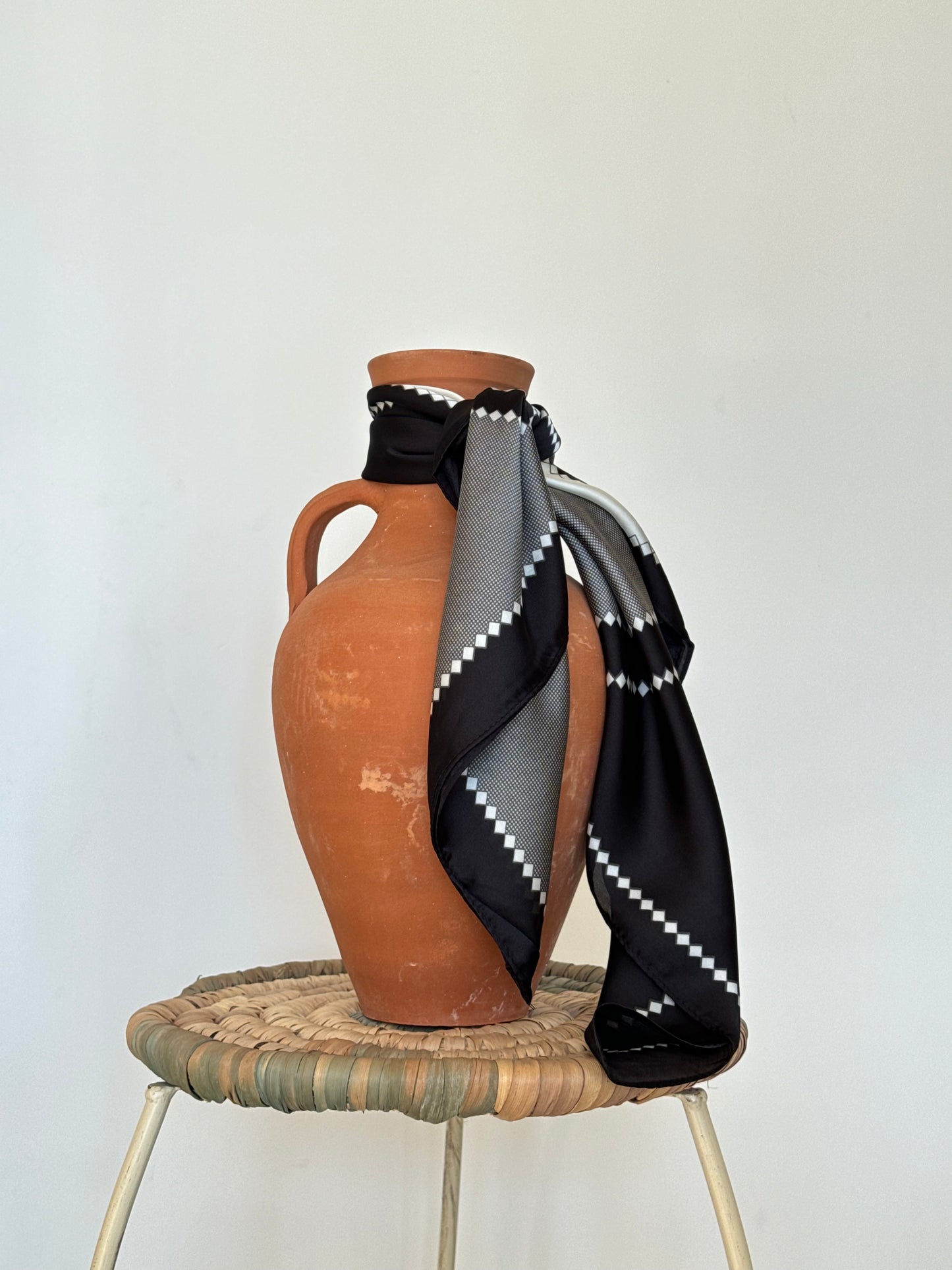 Silk scarf black