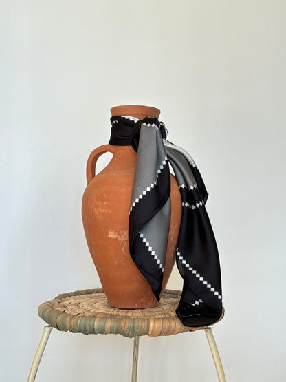 Silk scarf black