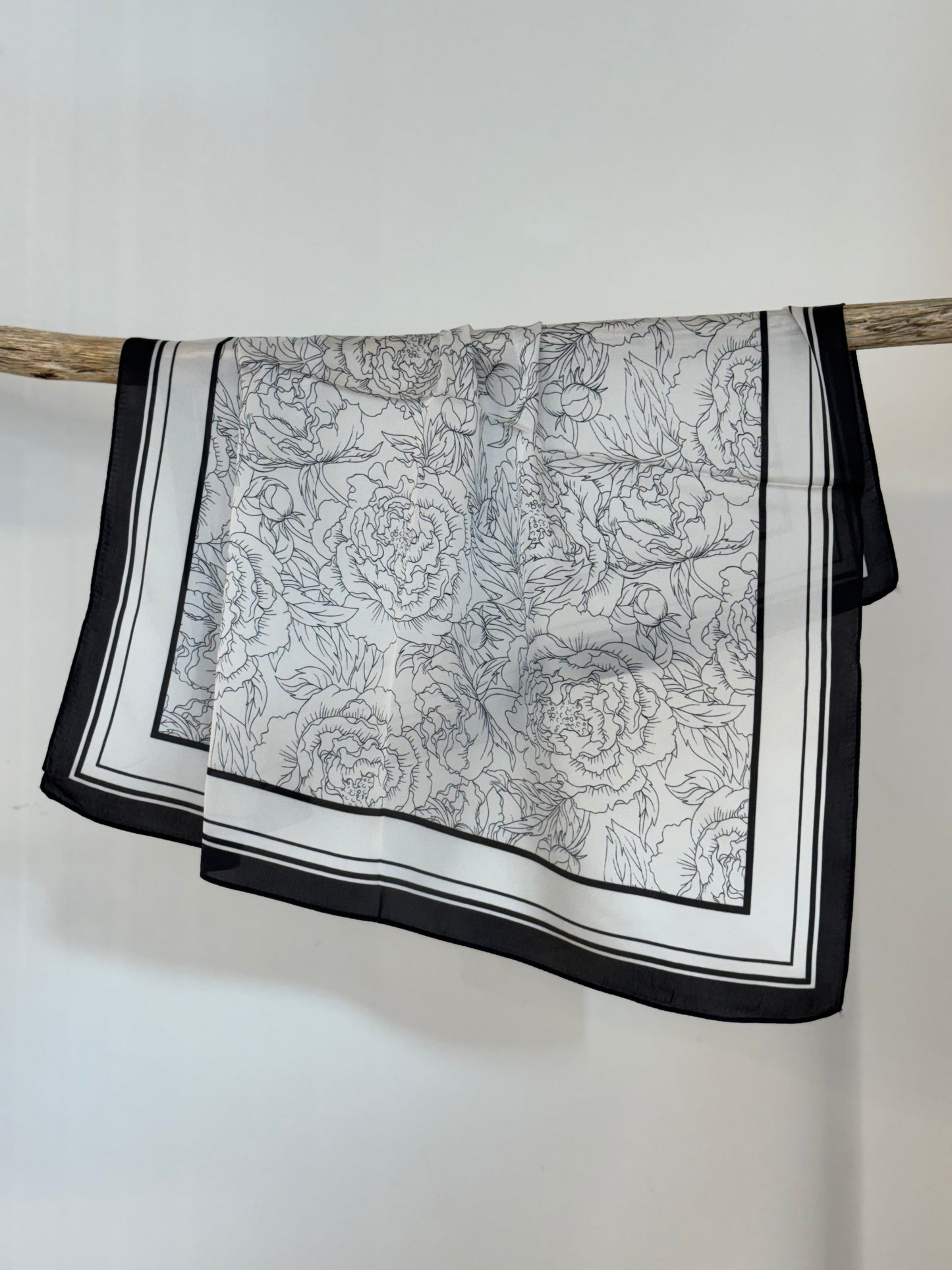 Silk scarf black