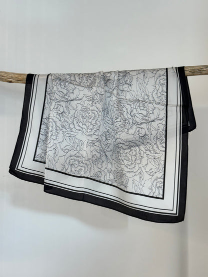 Silk scarf black