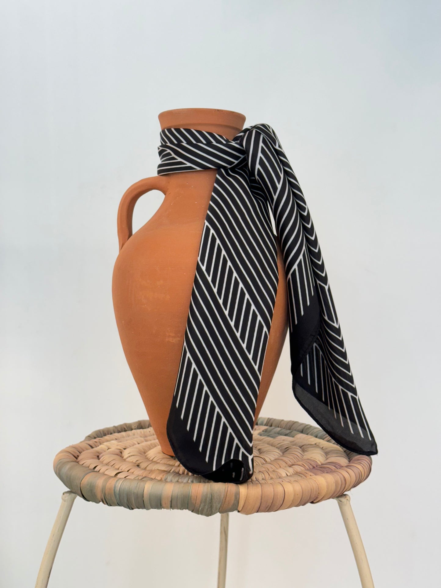 Silk scarf black
